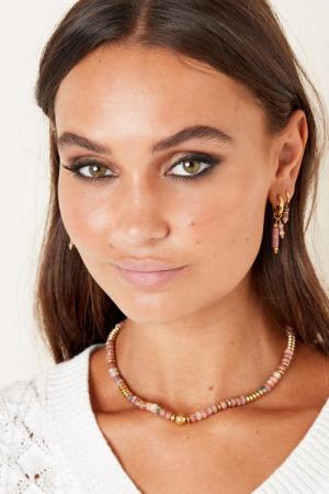 Collier Avec Perles De Pierres Multicolores - Collection Pierres Naturelles Multicouleur Stone h5 Image2