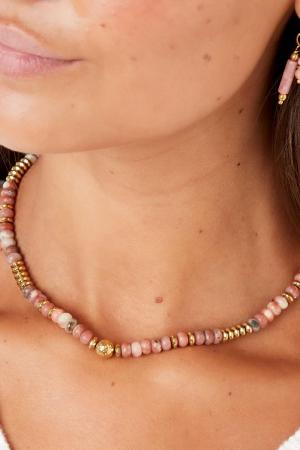 Collier Avec Perles De Pierres Multicolores - Collection Pierres Naturelles Multicouleur Stone h5 Image3