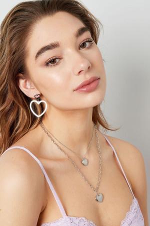 Collier Avec Coeur Couleur Or Acier Inoxydable h5 Image2