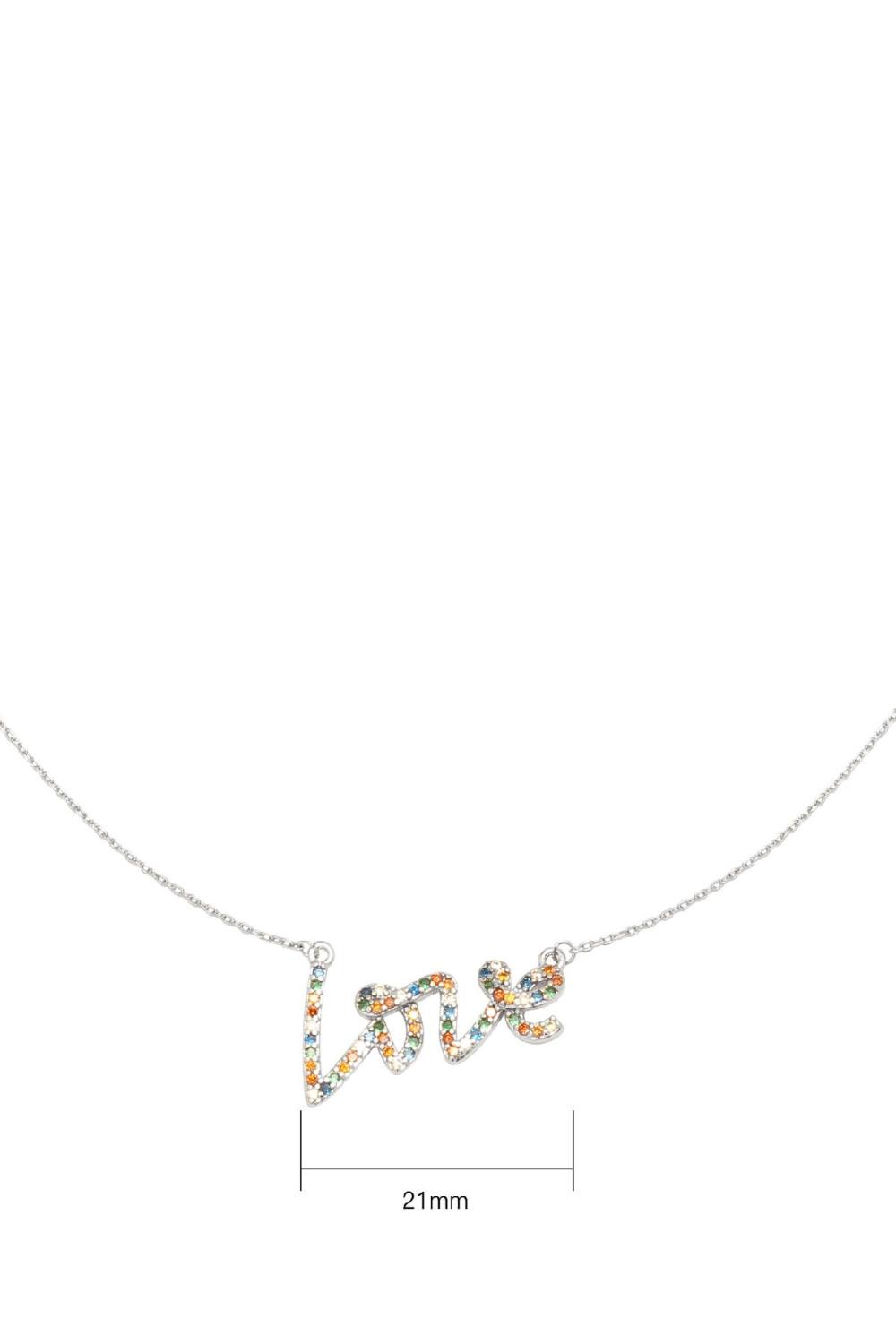 Collier Colorful Love Argenté Cuivré h5Image2
