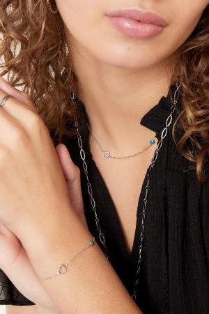 Collier Pierre De Naissance Janvier Argent Rouge Acier Inoxydable h5 Image3