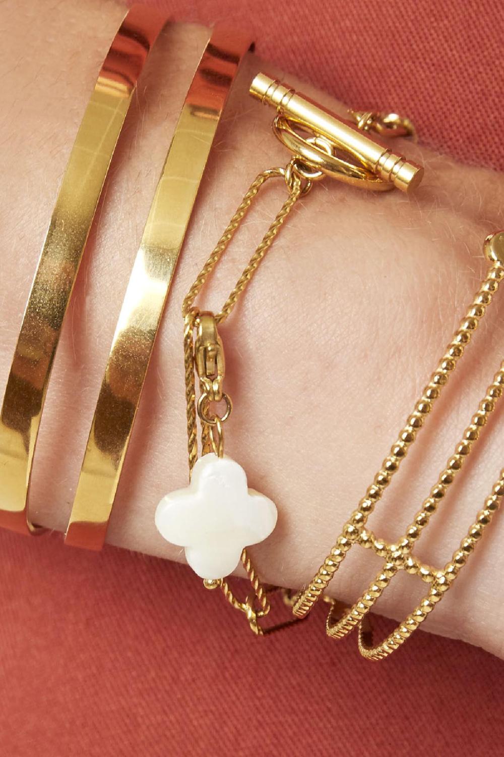 Diy Clasp Charm Clover Argenté Acier Inoxydable Image2
