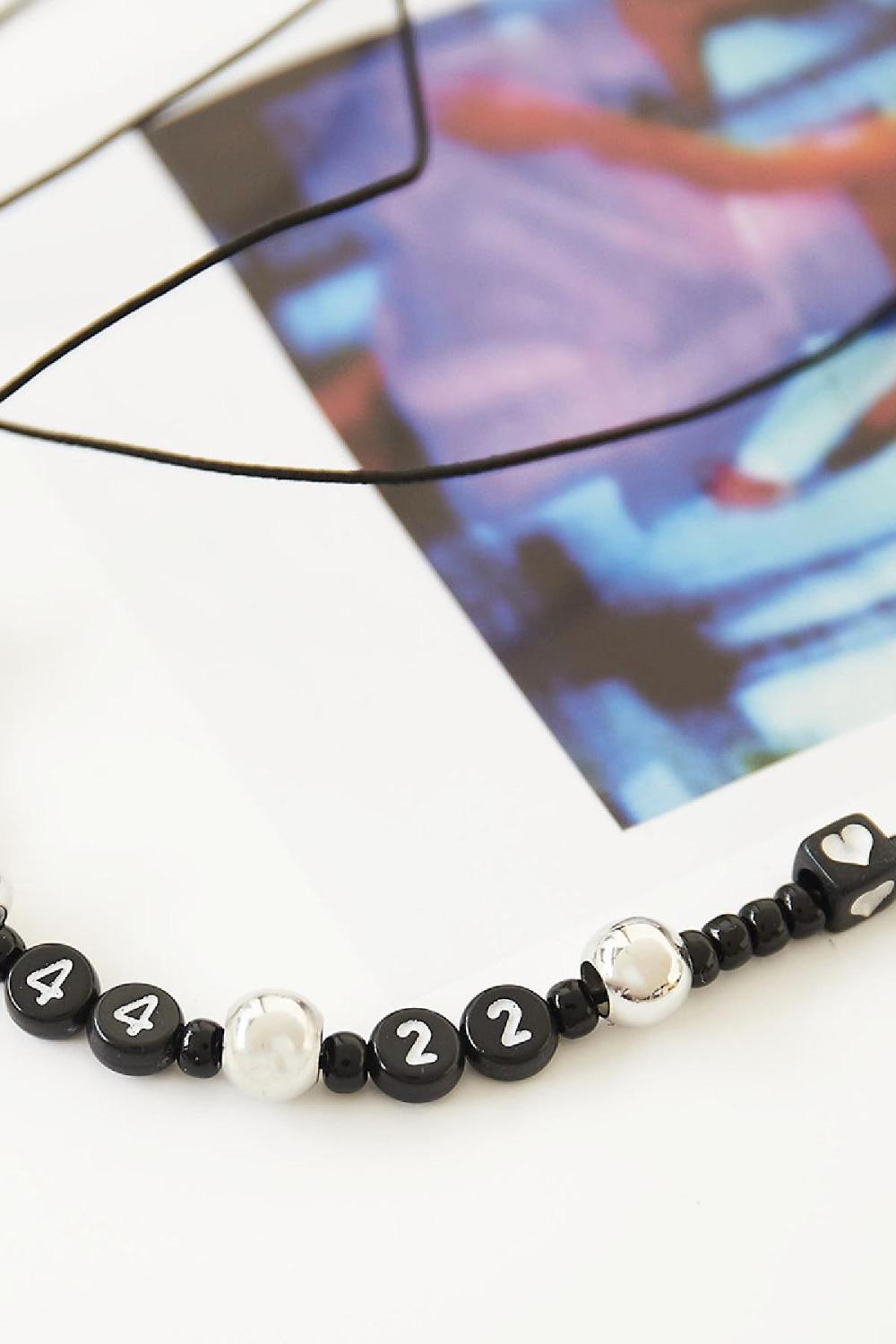 Beads Number 2 - 4Mm Noir & White Plastique h5Image3