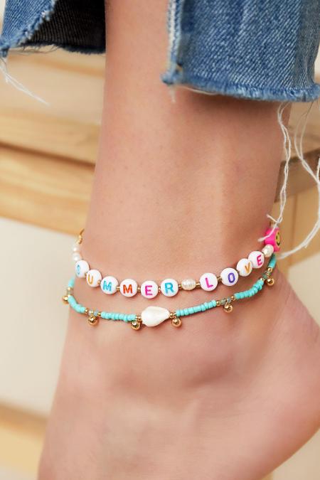 Bracelet de cheville Fun Fair Blanc Cuivré 2