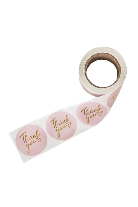 Stickers Thank You Rose Paper