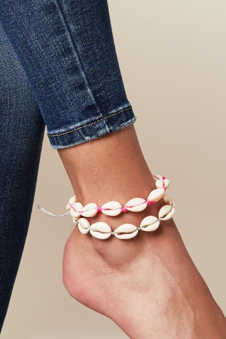 Anklet Shell Beach Couleur or Coquilles 2