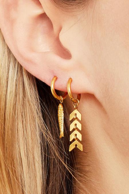 Boucles d'oreilles en acier inoxydable à motif poisson 2