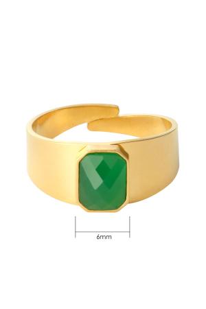 Ring Color Party Jaune Acier Inoxydable One Size h5 Image4