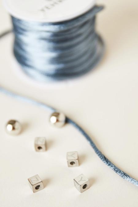 DIY Perles Alphabet Q Argenté Acier inoxydable 2