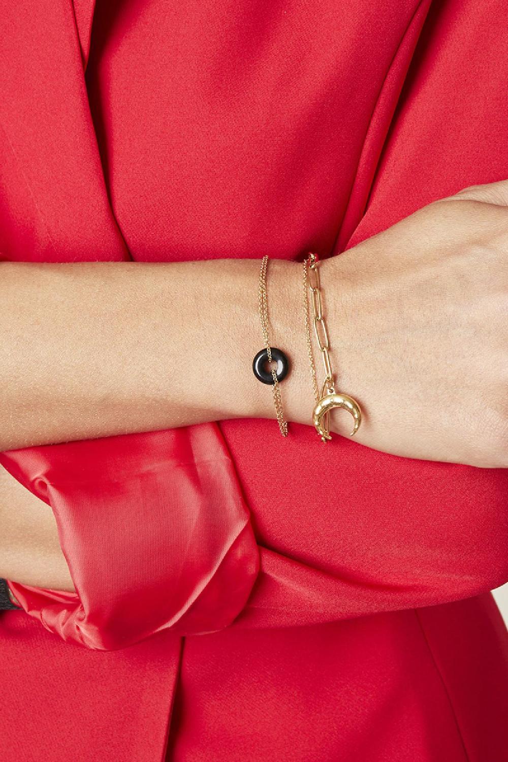 Bracelet Hooped Rouge Acier Inoxydable h5Image3