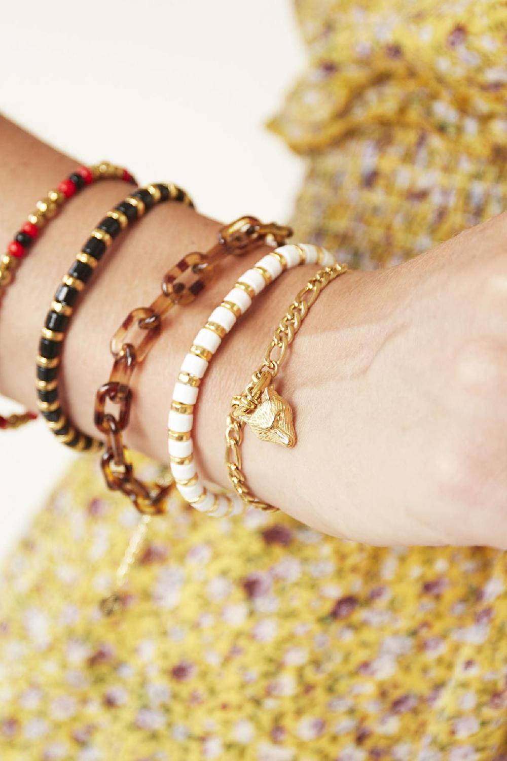 Bracelet Wolf Couleur Or Acier Inoxydable Image4