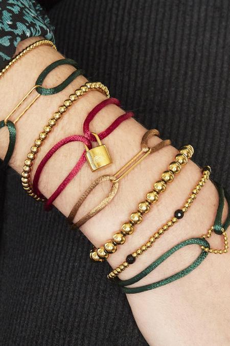 Bracelet Diamond Beads Argenté Acier inoxydable 2
