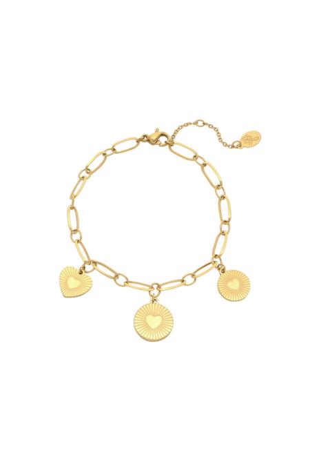 Bracelet Locked in Love Couleur or Acier inoxydable