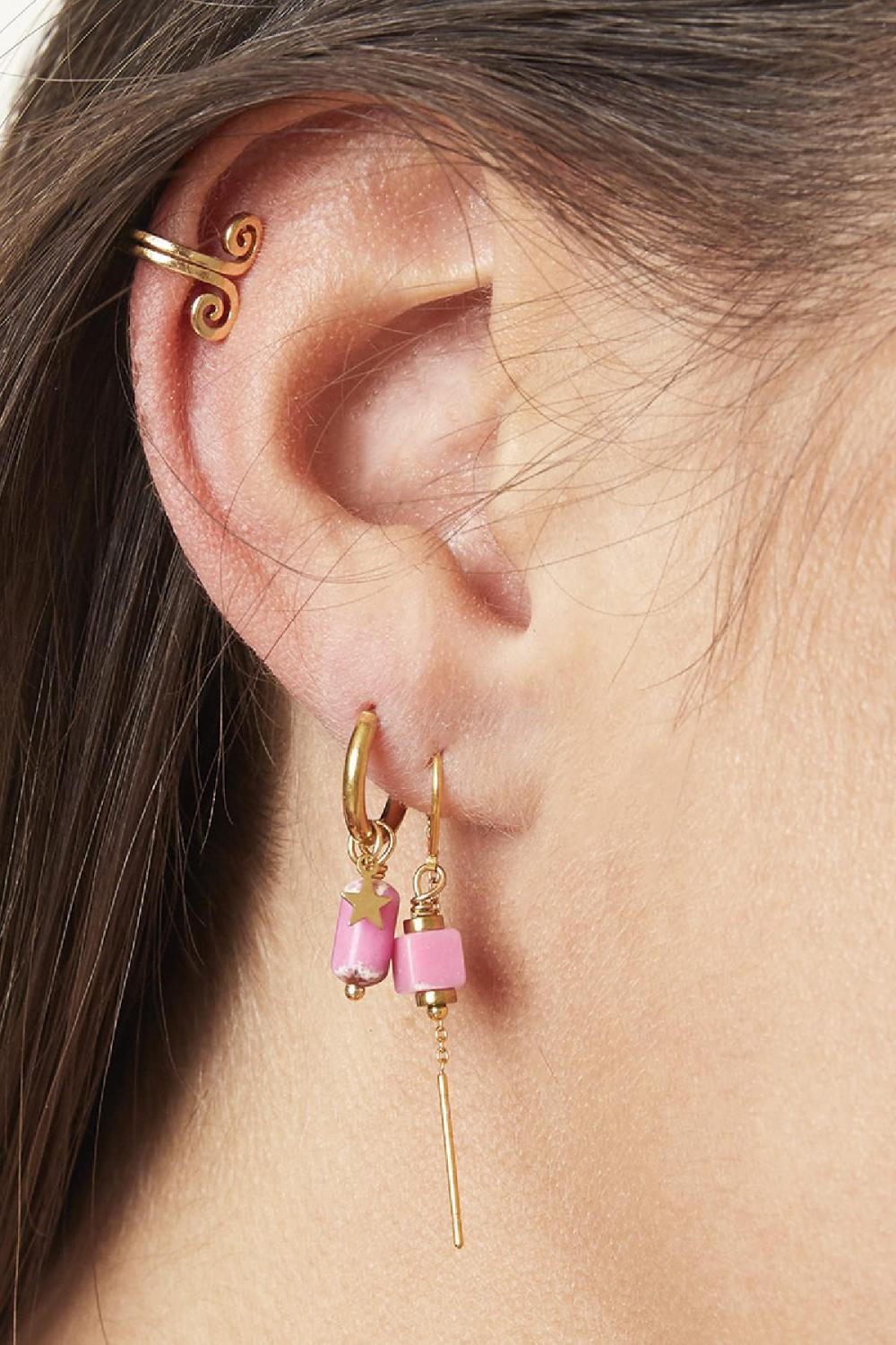 Boucles D'oreilles Candy Orange Acier Inoxydable Image2