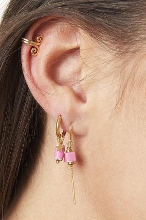 Boucles D'oreilles Candy Orange Acier Inoxydable h5 Image2