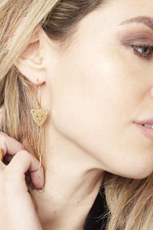 Boucles D'oreilles Chained Tiger Acier Inoxydable h5 Image2