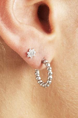 Boucles D'oreilles Dotted S Argenté Acier Inoxydable h5 Image2