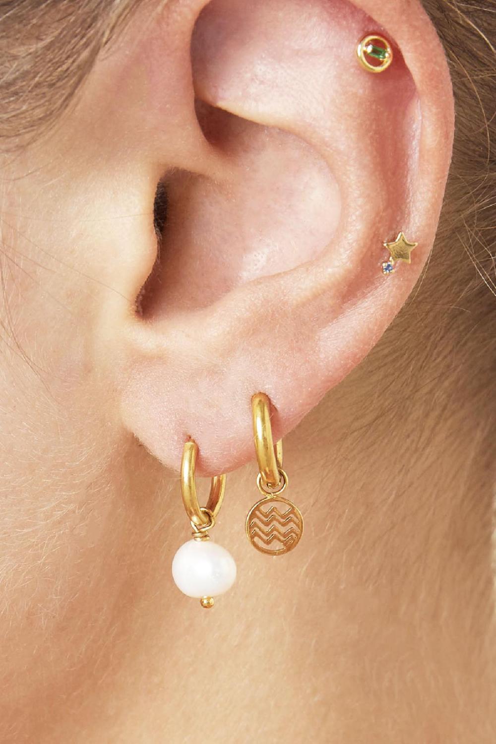 Boucles D'oreilles Wave Argenté Acier Inoxydable h5Image2
