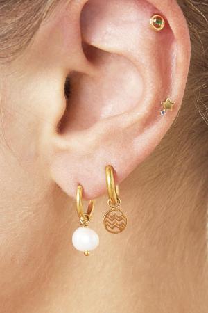 Boucles D'oreilles Wave Argenté Acier Inoxydable h5 Image2