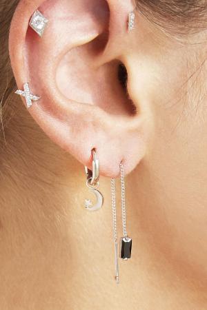 Boucles D'oreilles The Moon Acier Inoxydable h5 Image2
