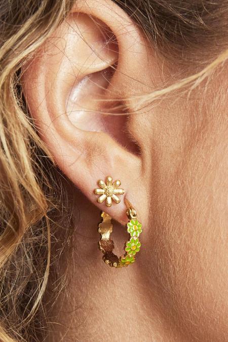 Boucles d'oreilles brillantes en acier inoxydable Diasy 2