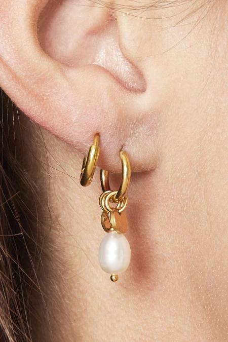 Boucles d'oreilles Pearl Drops Argenté Acier inoxydable 2