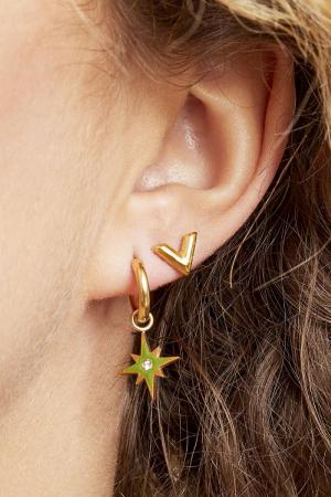 Boucles D'oreilles Think V Acier Inoxydable h5 Image2