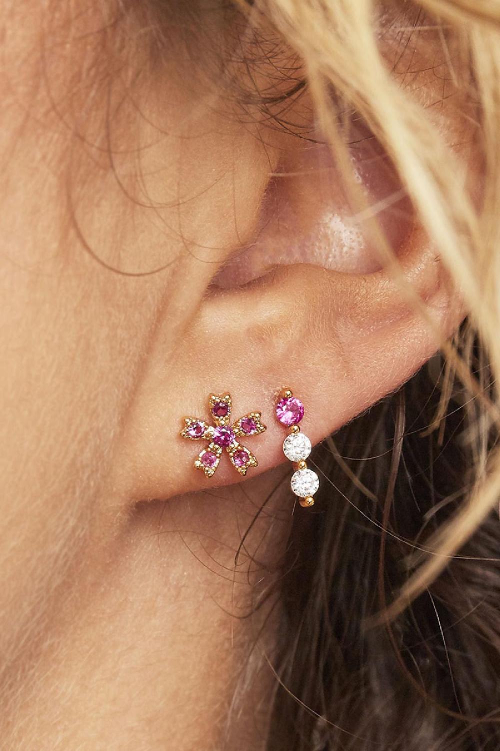 Boucles D'oreilles Ruby Rose Cuivré Image2