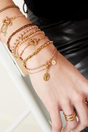 Bracelet Petals Rose Acier Inoxydable h5 Image2