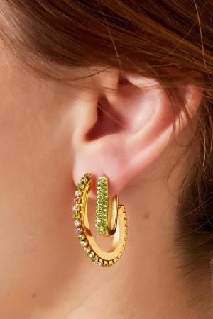 Boucles D'Oreilles Scintillantes En Acier Inoxydable h5 Image4