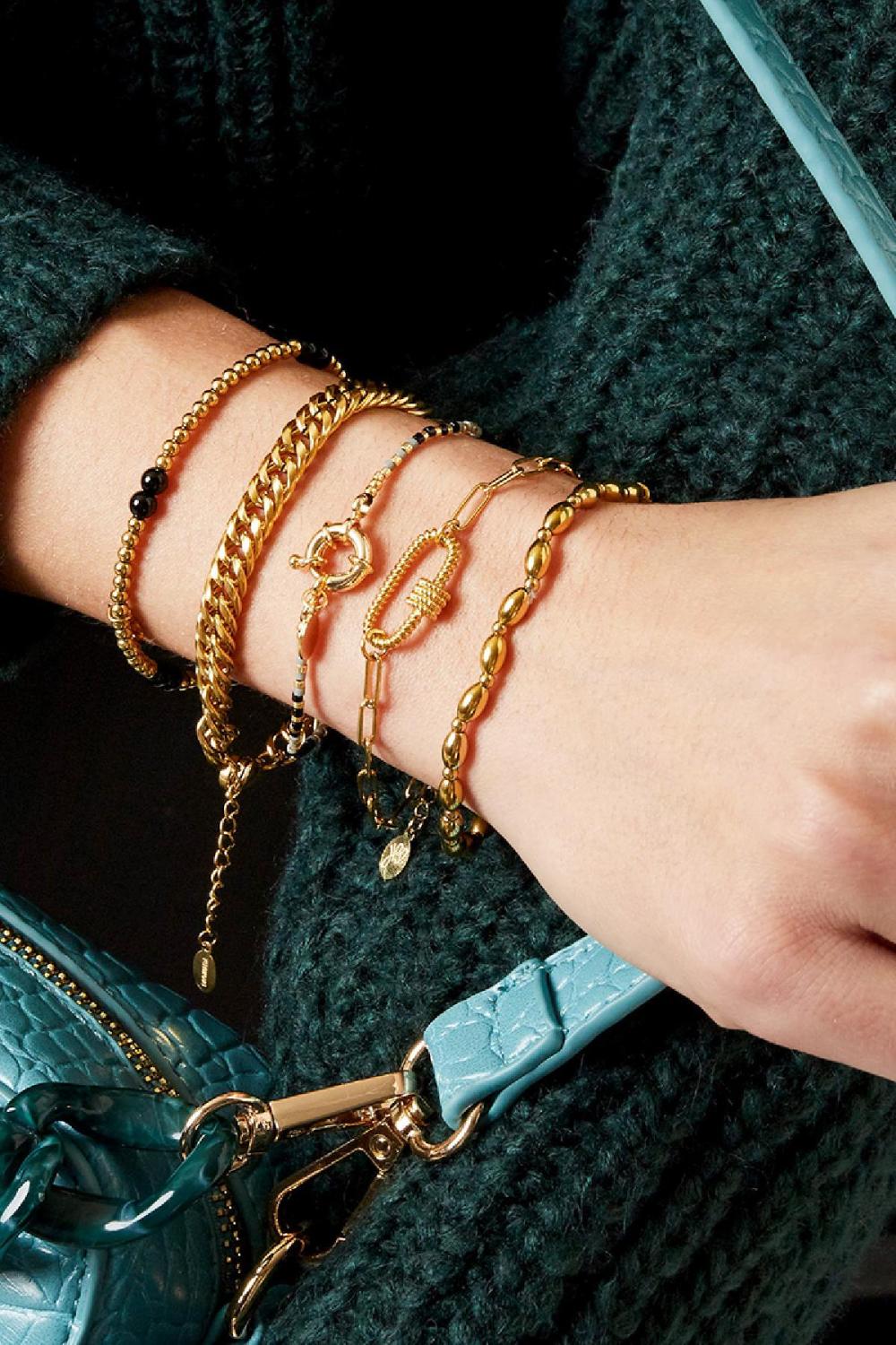 Bracelet Twist Couleur Or Acier Inoxydable h5Image2