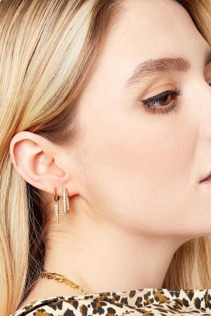 Boucles D'oreilles Pointer Argenté Acier Inoxydable h5 Image3