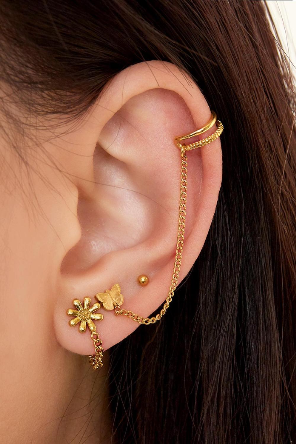 Boucle D'oreille Papillon En Acier Inoxydable Image2