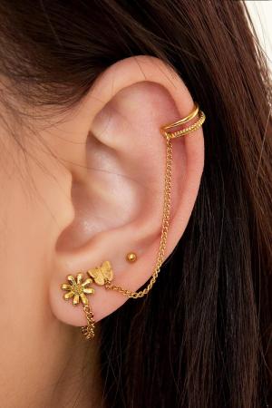 Boucle D'oreille Papillon En Acier Inoxydable h5 Image2