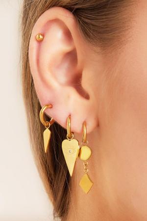 Boucles D'oreilles Cône Petit Argenté Acier Inoxydable h5 Image2