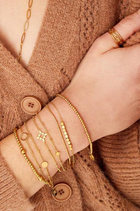 Bracelet Karma Couleur or Acier inoxydable 2