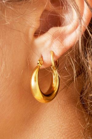 Boucles D'Oreilles Arquées En Acier Inoxydable h5 Image3