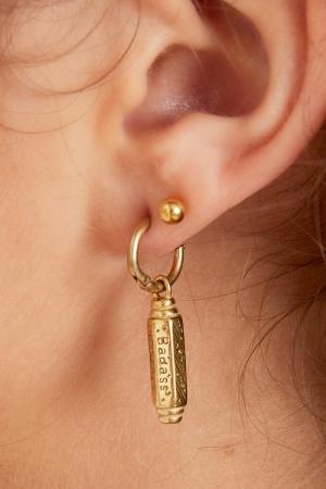 Boucles D'couleur Oreilles Pendentif Badass Couleur Or Acier Inoxydable h5 Image3