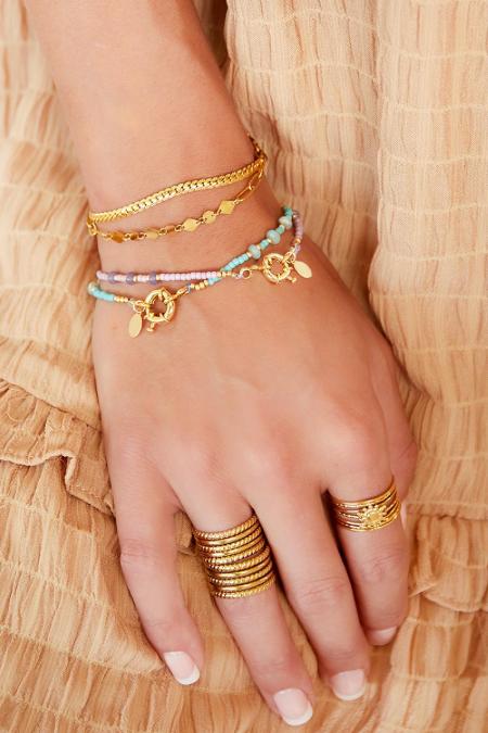Bracelet double couche en acier inoxydable 2