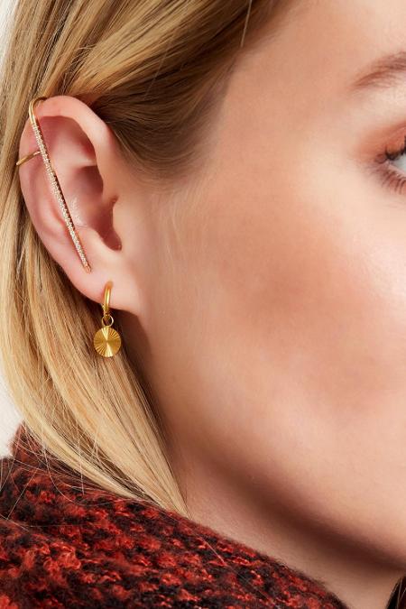 Boucles d'oreilles en acier inoxydable cercle Argenté 2