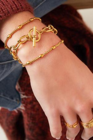 Bracelet En Acier Inoxydable Couleur Or h5 Image2