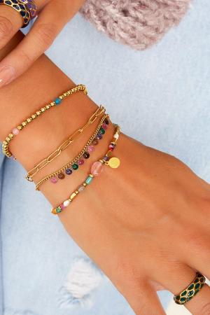 Bracelet En Acier Inoxydable Multicouleur h5 Image2