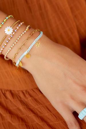 Bracelet Marguerite Couleur Or Acier Inoxydable h5 Image3
