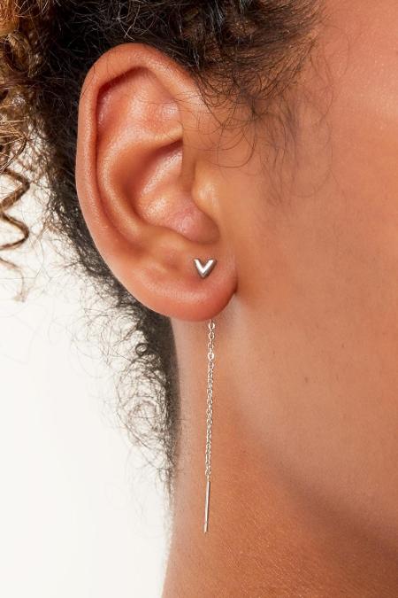 Boucles d'oreilles chaîne en acier inoxydable flèche 2