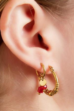 Boucles D'oreilles Charm En Acier Inoxydable Doré Vert h5 Image2