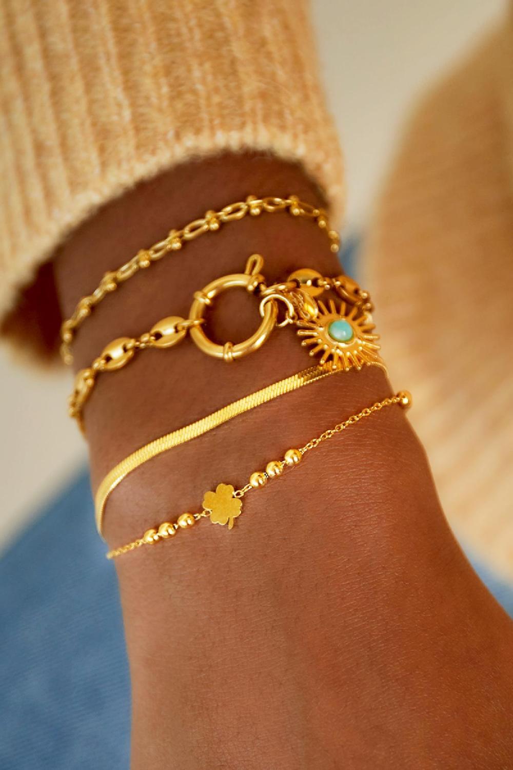 Bracelet Multi-Chaînes Argenté Acier Inoxydable h5Image3