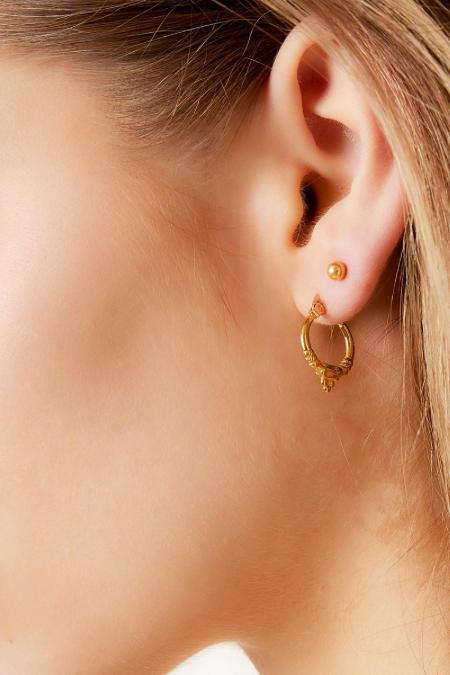 Boucles d'oreilles style vintage Acier inoxydable 2