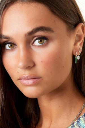 Boucles D'oreilles Étoile Avec Zircon Argenté Acier Inoxydable h5 Image2
