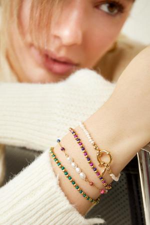 Bracelet Bicolore Vert Acier Inoxydable h5 Image2