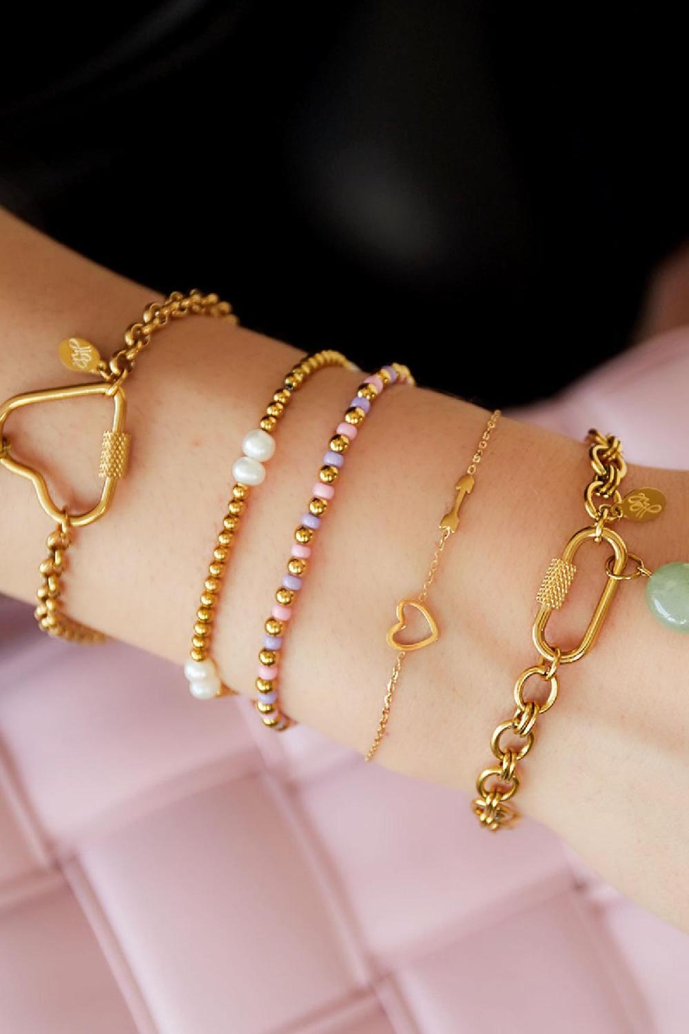 Bracelet En Acier Inoxydable Couleur Or Image2